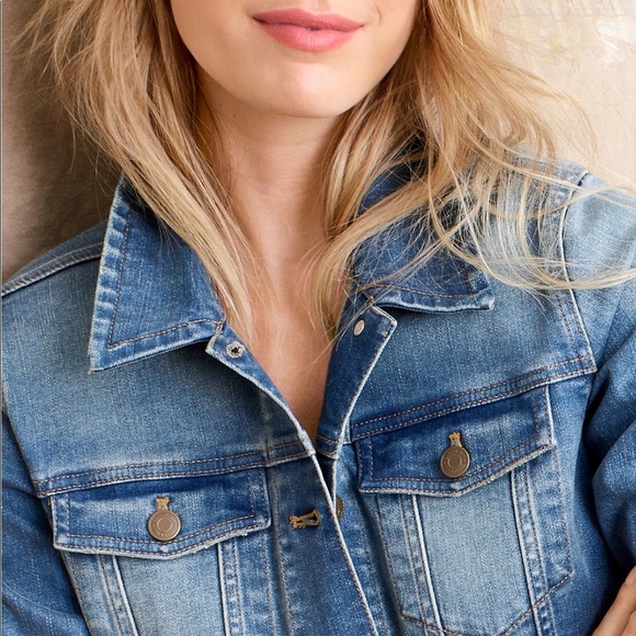 GARNET Hill size 16 blue jean denim jacket - Picture 2 of 11